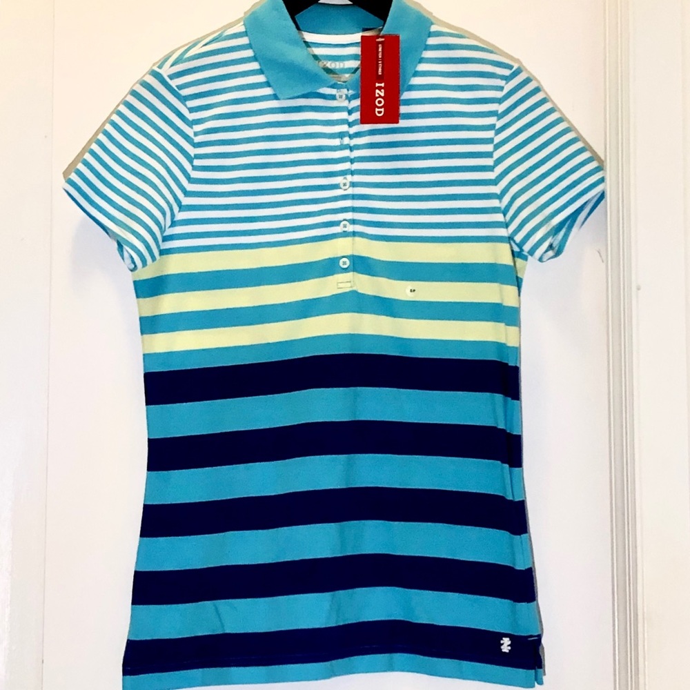 NWT Women’s  Izod Stripes Polo Shirt
